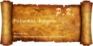 Polonkai Kenese névjegykártya